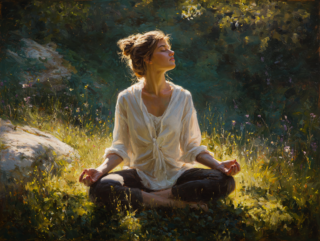 Practică de yoga în natură